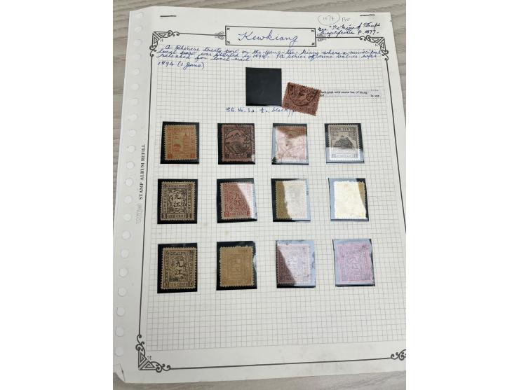 including Shanghai, Chefoo, Chungking, Chinkiang, Kewkiang. Mostly Shanghai LPO stamps. Large quantity. Please view.